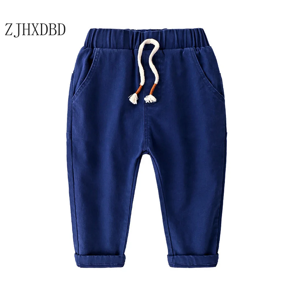 Повседневные Длинные шаровары синего и зеленого цвета для мальчиков модные