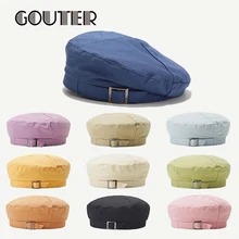 Модная французская однотонная Кепка художника GOUTER повседневный