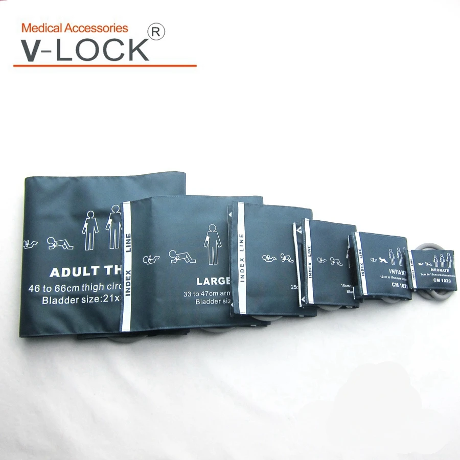 Бесплатная доставка 6 размеров нейлоновые манжеты для измерения артериального