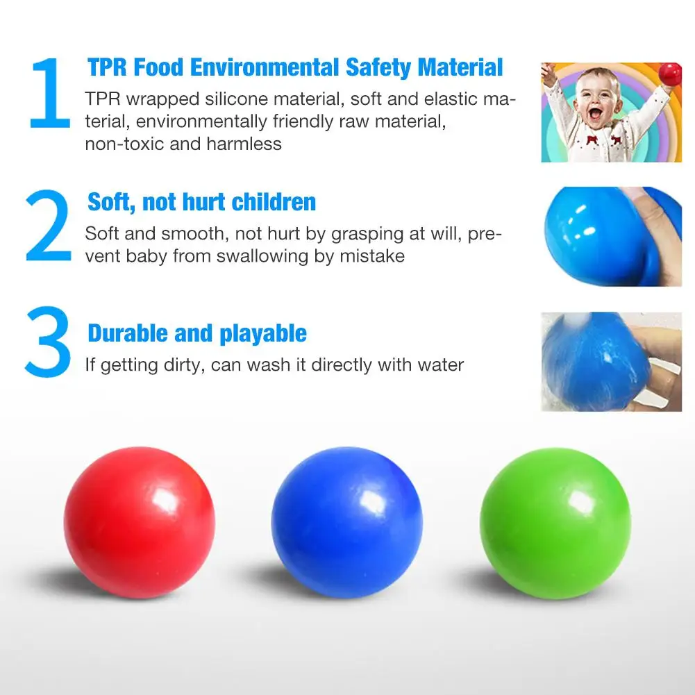

Squeeze vent ball Wall Sucking Ball Funny Decompression Ball stress reliever stress reliever toys for Adults Children