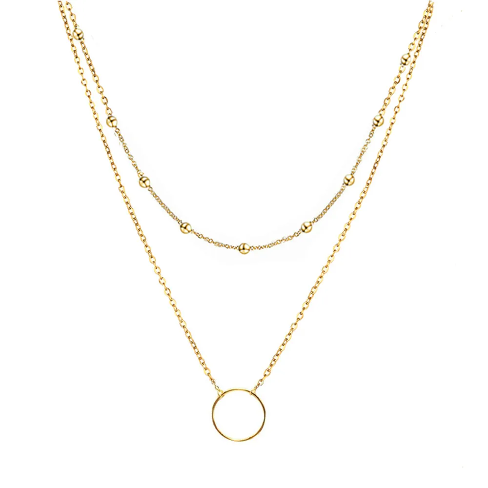 Ожерелье-чокер женское многослойное из нержавеющей стали | Украшения и