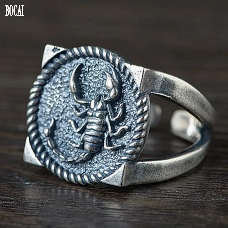 Серебряное Винтажное кольцо в виде скорпиона из тайского серебра S925