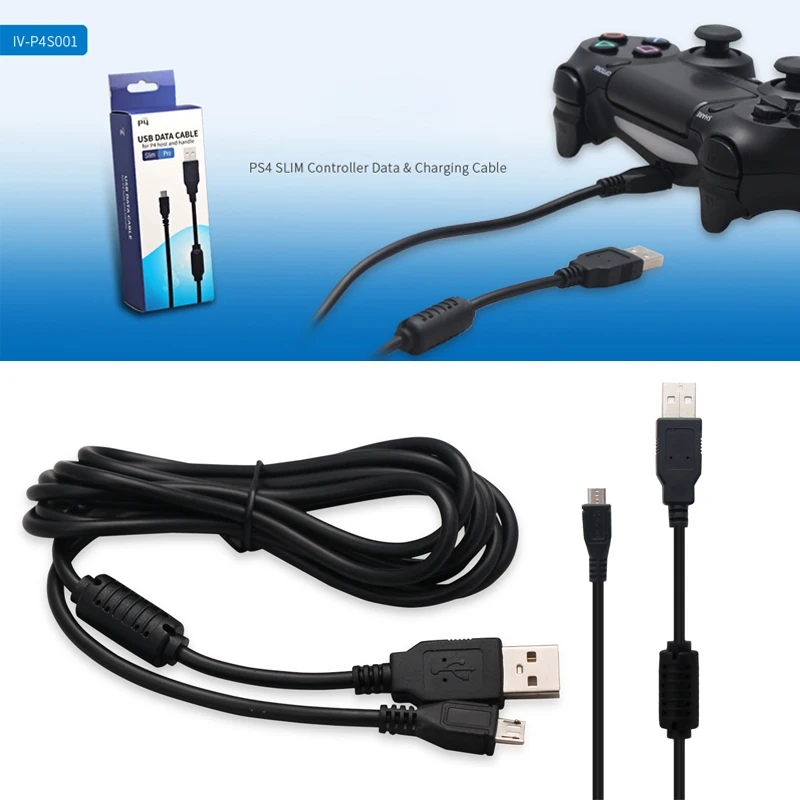 Cable de datos Micro USB 2 en 1, cargador para Sony PS4...