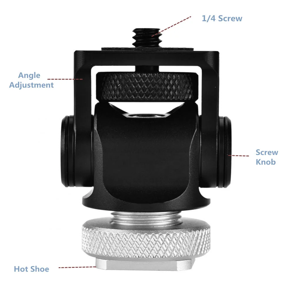 Горячий башмак регулируемое крепление монитора вспышка адаптер микрофон