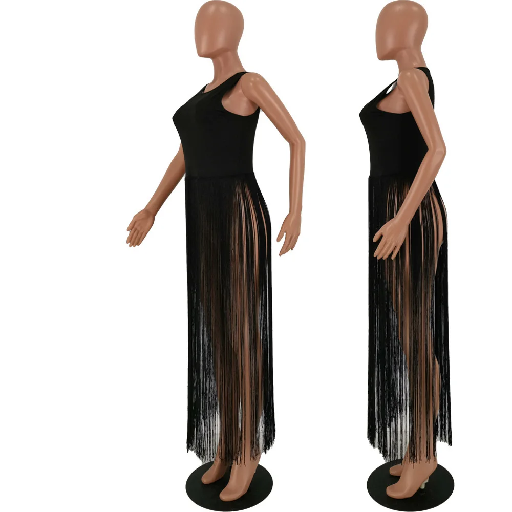 Повседневные летние платья размера плюс для женщин с бахромой и кисточками