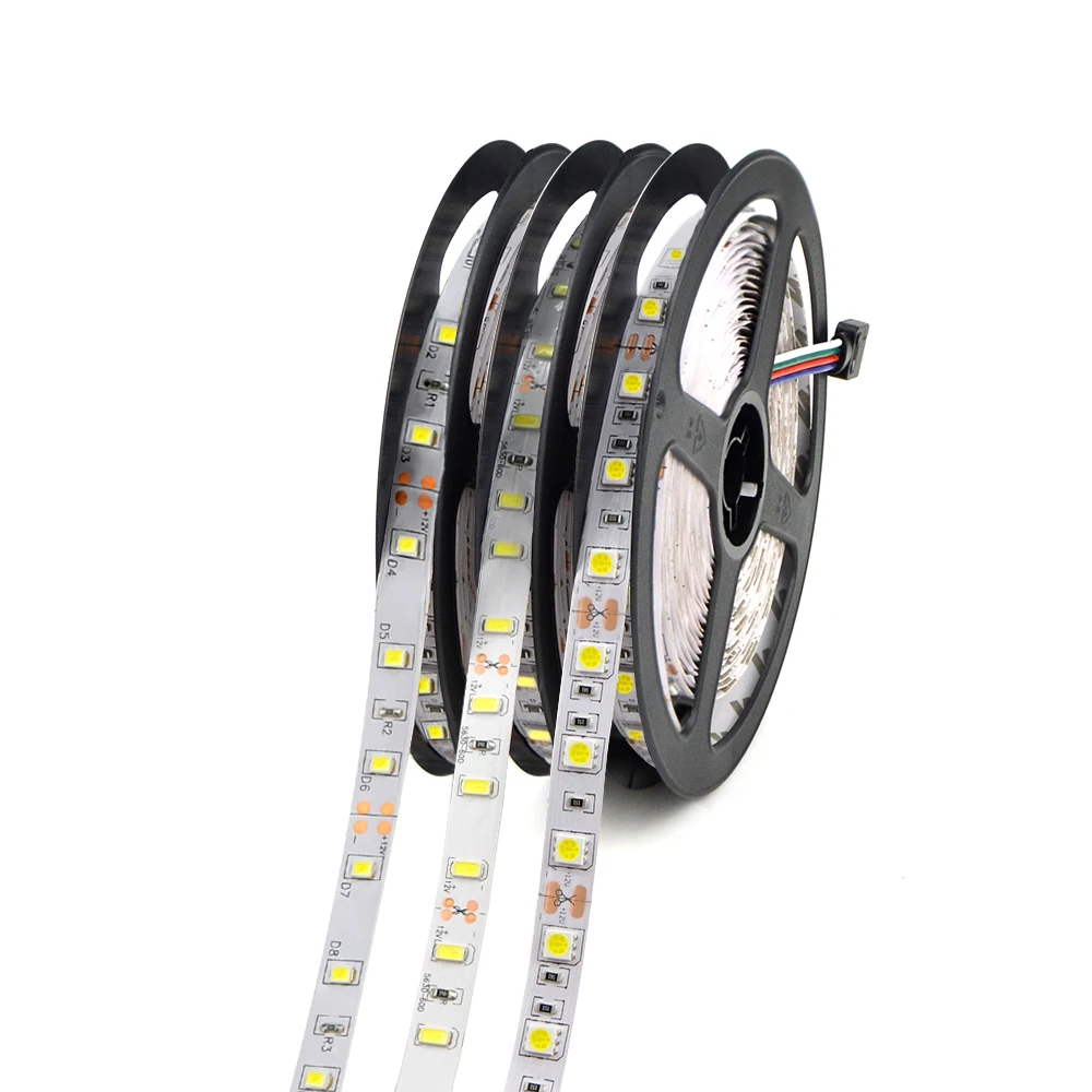 Водонепроницаемая светодиодная лента SMD 2835 3528 5630 RGB 5 м 60 светодиодов/м 12 В