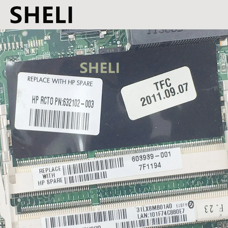 Материнская плата ноутбука SHELI материнская HP DV6 серия 603939-001 мобильный Radeon HD 5650 DDR3
