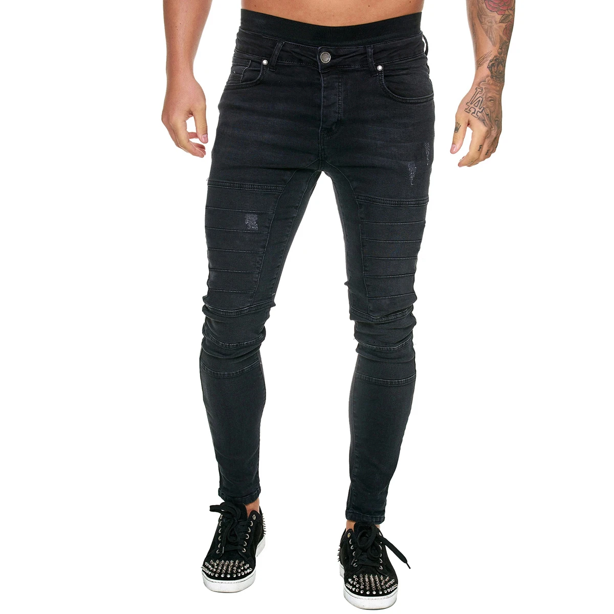 Новинка 2020 модные мужские джинсы осенние брюки скинни джинсовые Модные уличные