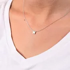 Модное ожерелье-цепочка с металлическими буквами для женщин, ожерелья с одним именем, Изящные Ювелирные изделия в подарок