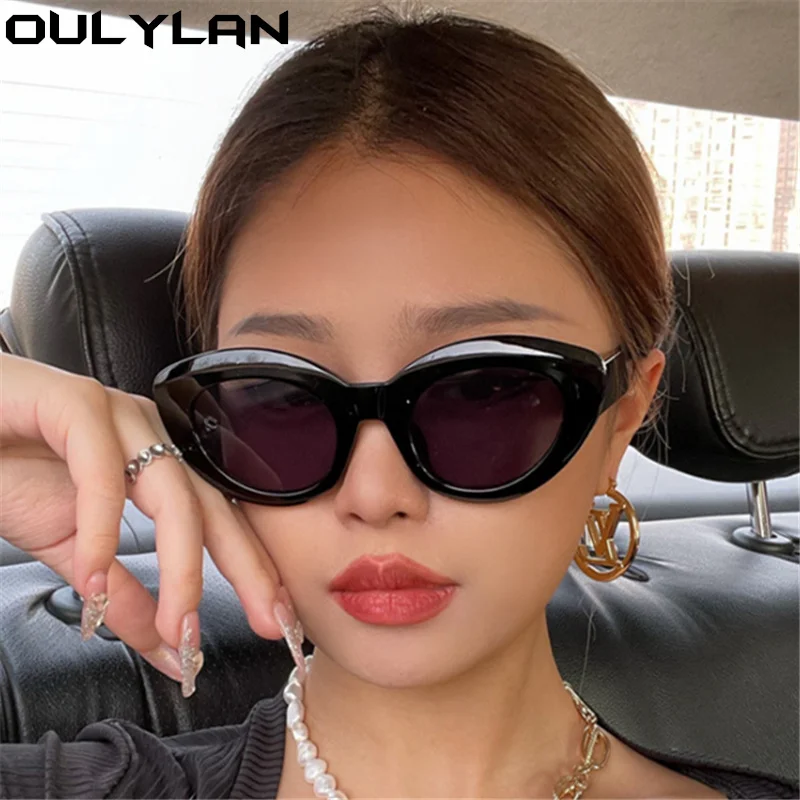 

Oulylan Cat Eye Fashion Sunglasses Women Vintage Luxury Brand Designer Black Glasses Sun Glasses Female UV400 Eyewear Shades