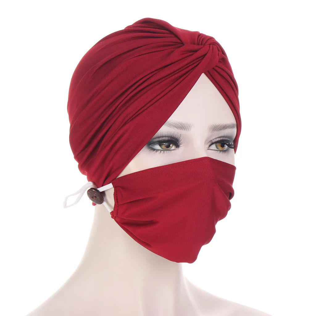 

new mask button solid color headtie