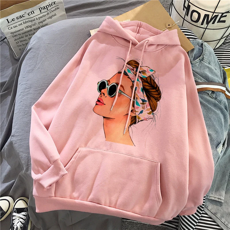 

Fashion Oversize Hoodie Vogue Lady Casual Print Long Sleeve Candy Color Sweatshirt Women Ullzang Hoody Female 2020 Autumn Winter
