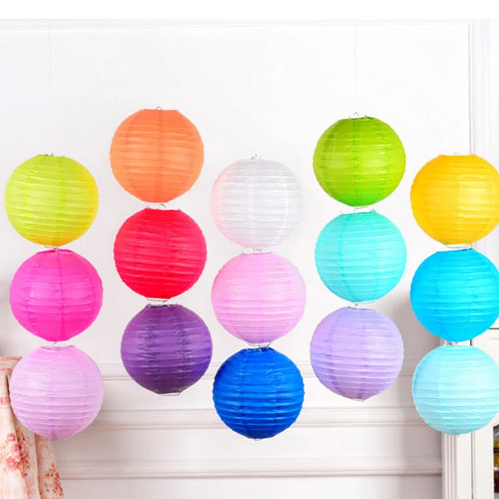 

30cm White Round Chinese Paper Lanterns Hanging Paper Lanterns for Weddings Birthdays Parties and Events Atmosphere Lamp Decor