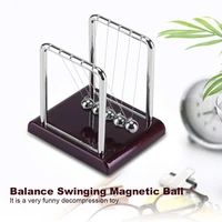 stainless steel balance swinging magnetic balance ball cradle physics science pendulum desk fun educational metal balance ball