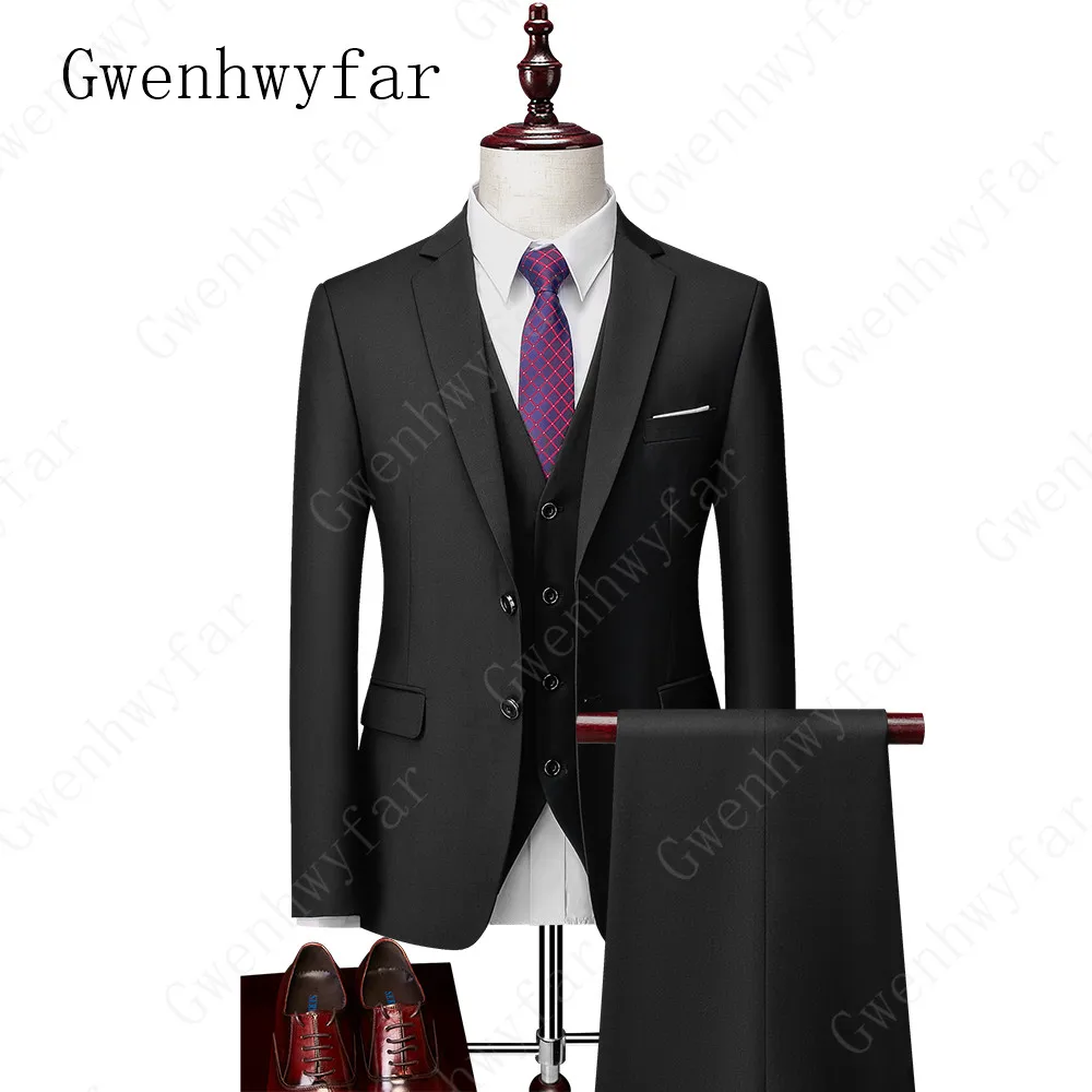 Gwinhwyfar/Новое поступление смокинги для жениха с двумя пуговицами и зубчатыми
