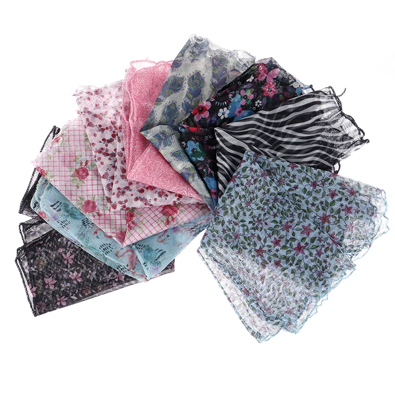 

Women Chiffon Scarf Face Wraps Floral Print Lady Silk Neck Scarves Summer Sun Face Cover Protect