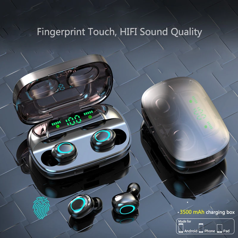 Bluetooth наушники бинауральные беспроводные спортивные 5D стерео водонепроницаемые