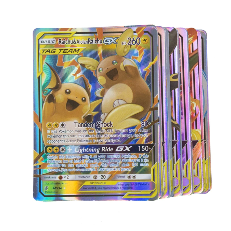 Juego de cartas de Pok&eacute;mon de 60GX Tag Team 30 V Vmax 20EX, MEGA juego de energ&iacute;a, Batalla, Colecci&oacute;n comercial, juguetes de cartas, regalos para ni&ntilde;os, novedad de 2021-3