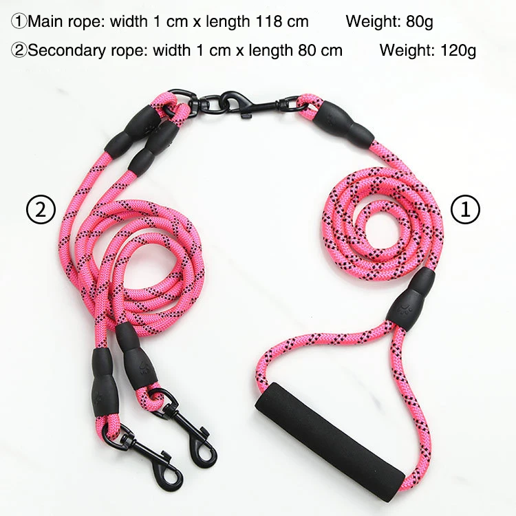 

Green Traction Rope Nylon Thick Rope Explosion-proof One for Two Traction Belt Pet Supplies