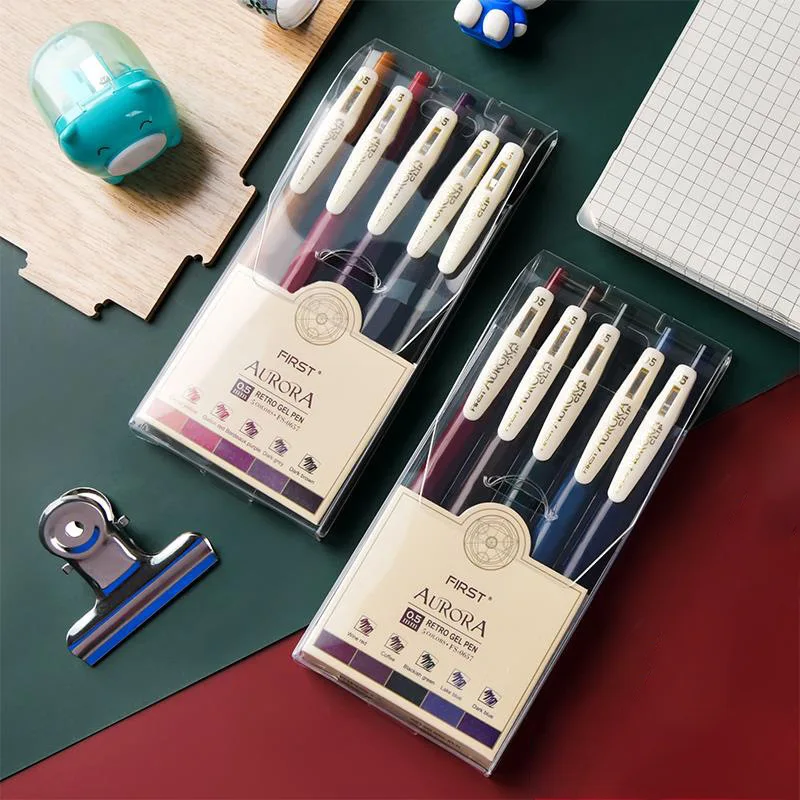 Гелевая ручка в стиле ретро 0 5 мм Механическая цветная гладкая для письма