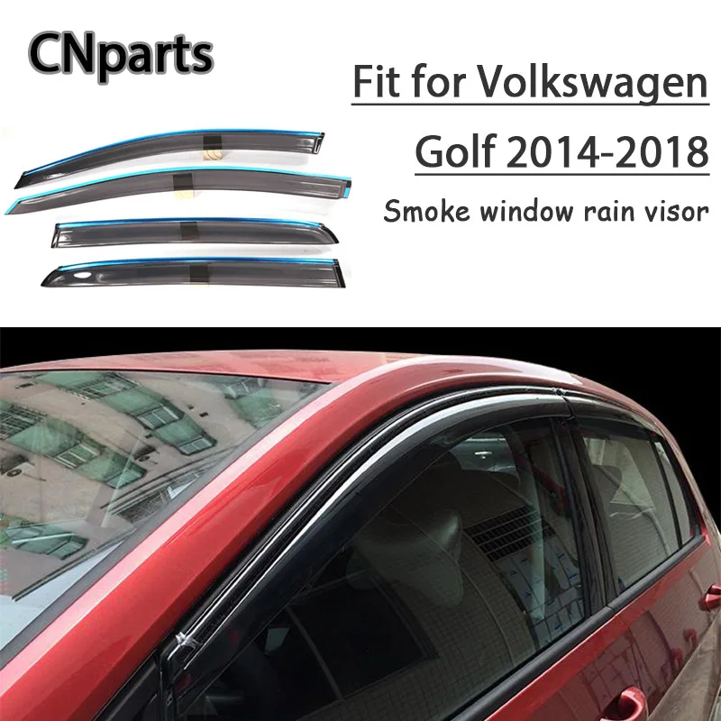 

Автомобильная часть 4 шт. ABS для Volkswagen Golf 7 2014 2015 2016 2017 2018 автомобильный козырек для дыма Сохраняет свежий воздух конвекция аксессуары