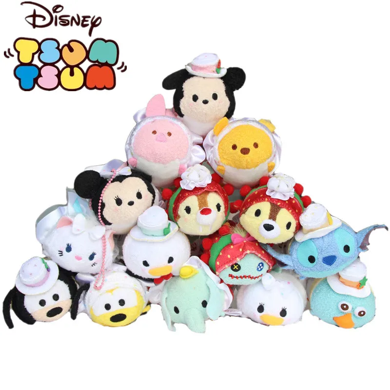 

Disney TSUM TSUM Cartoon Character Cake Birthday Series Mickey Minnie Plush Pendant Cute Dolls Toy Exquisite Gifts for Kids