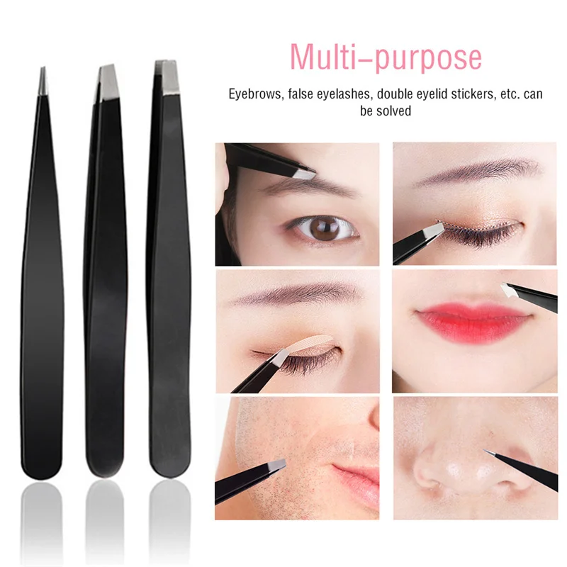 3/4 шт. пинцеты для бровей из нержавеющей стали | Красота и здоровье