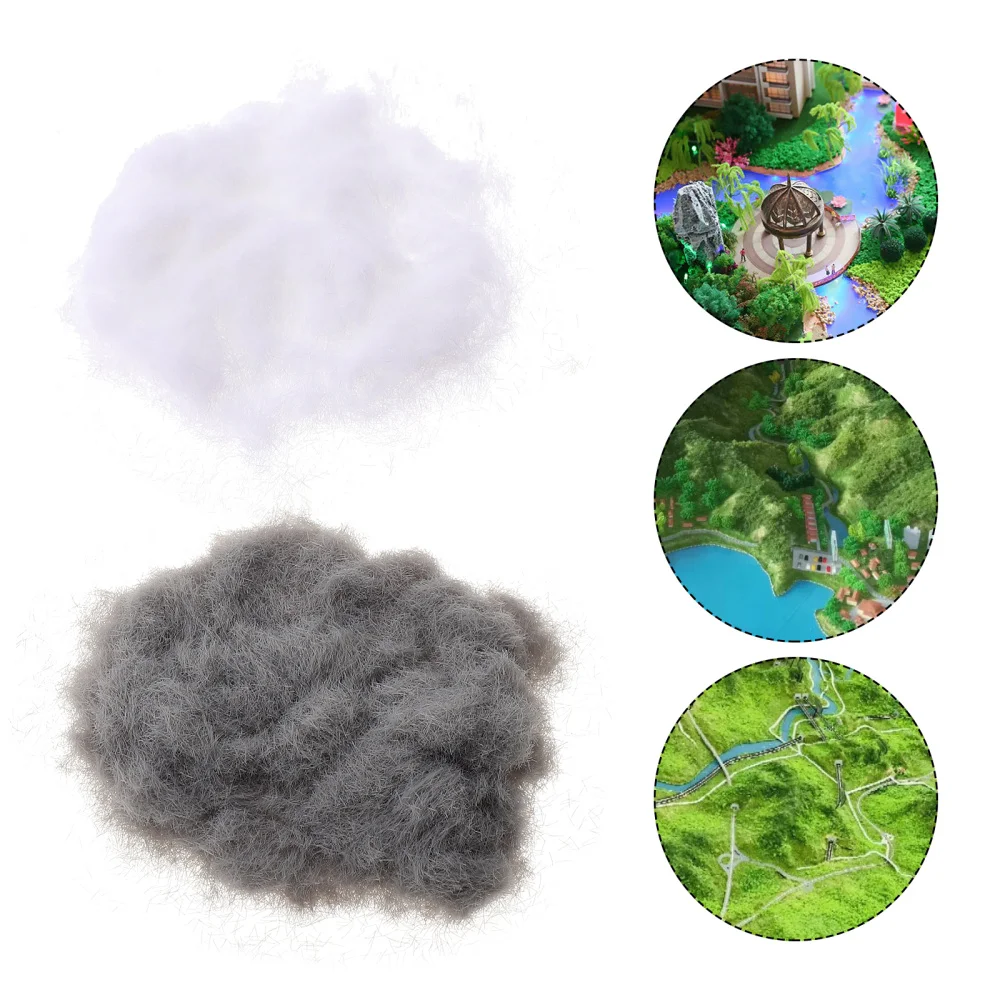

2pcs Practical Grass Powders Durable Landscape Fake Grass Simple Terrain Powders