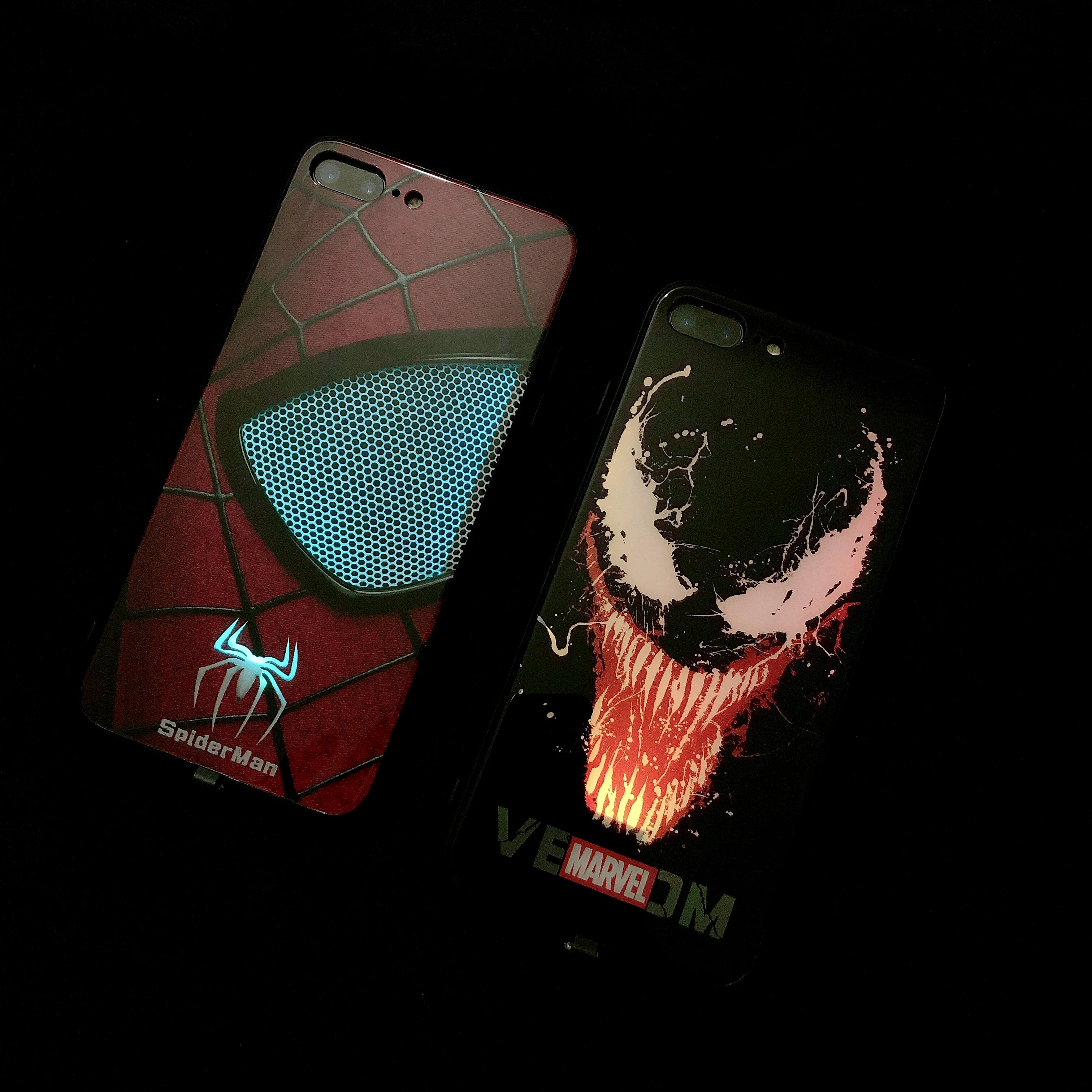 Venom Железный человек входящий вызов умный индукционный с подсветкой чехол для телефона iPhone XS MAX XR X 7 8 6S Plus Мультфильм Крутой чехол