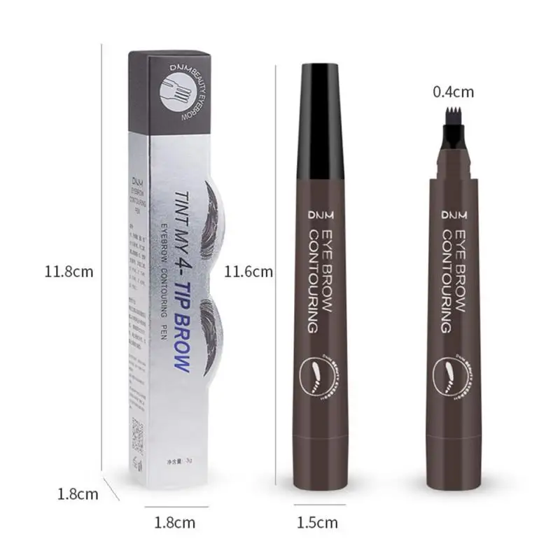 5 цветов микро резной Водостойкий карандаш для бровей долговечная