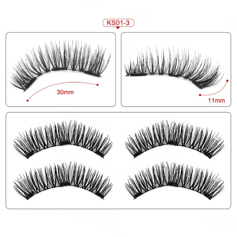 Накладные ресницы на магнитах с 3 магнитами магнитные натуральные накладные