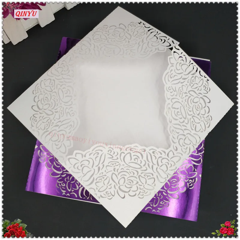 10 шт./Свадебное приглашение пустые внутренние страницы лазерная резка Свадебная