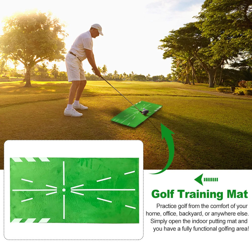 

Practical Golf Training Mat Batting Rug Portable For Swing Detection Tracking Gift Outdoor Sports Practice Aid Hitting Game