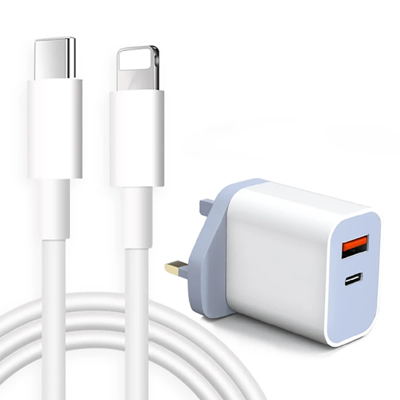 

Для iPhone 12 11 Pro Max кабель для быстрой зарядки 20 Вт USB C PD адаптер Type-C вилка стандарта Великобритании