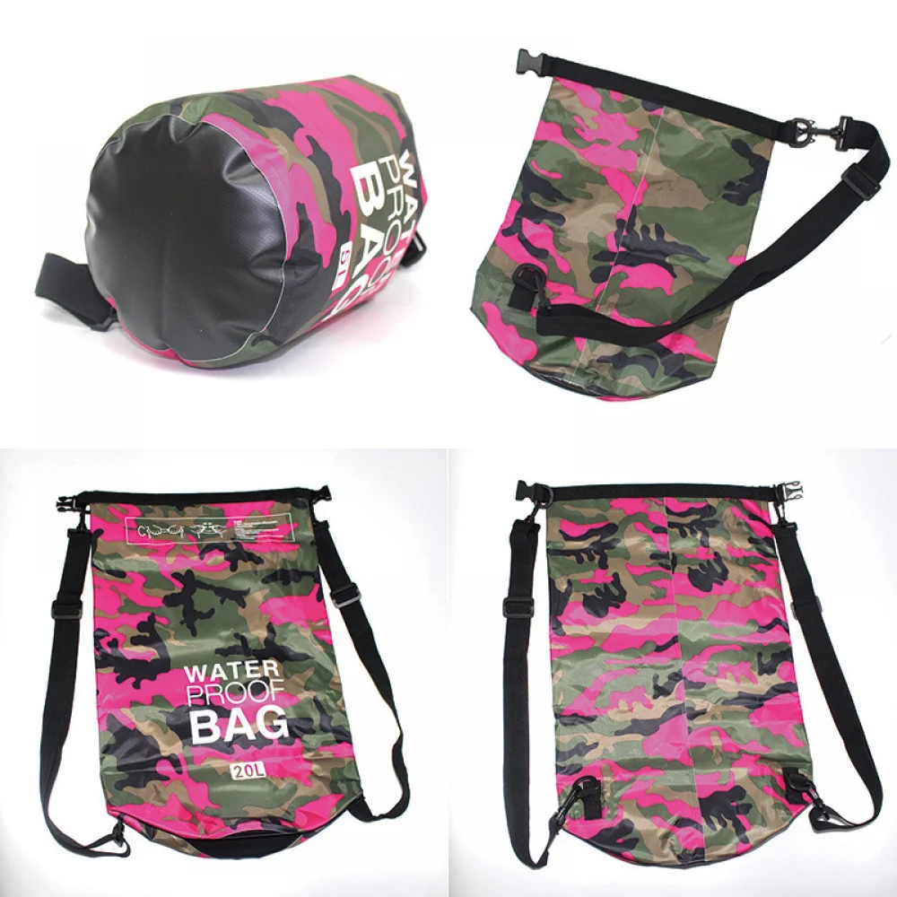 

Outdoor Bag Camouflage Portable Rafting Diving Dry Bag Sack Waterproof Folding Swimming Storage Bag For River Trekking