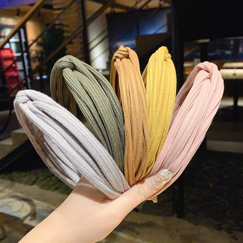 

[DISCICI] 2020 New Crisscross Knitting Women Headband Simple Hairpin Girls Anti Slip Headband Fashion Accessories OH1640