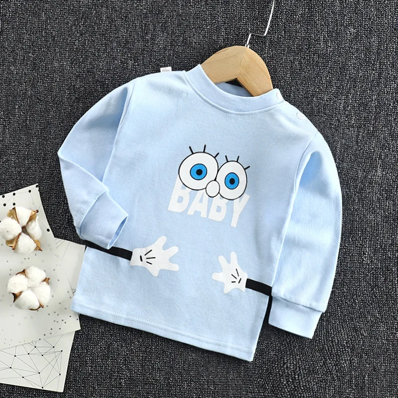 Boys Girls Cartoon Long Sleeve T Shirts Summer Baby Boys Cotton Clothes T Shirts Children Printed Tops Tees Kids Clothing 18M-5T - Цвет: 09