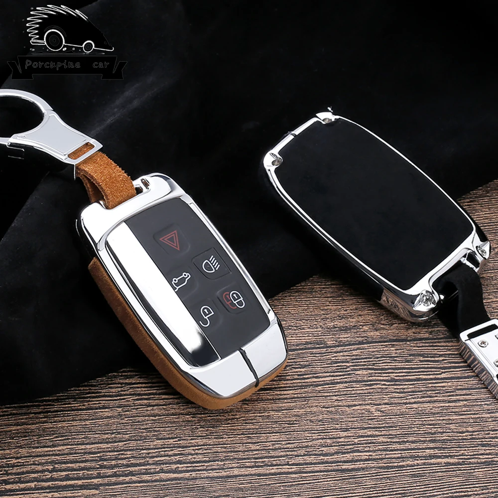 

New Zinc Alloy Key Case Shell CarKey Cover Set For Land Rover Range Rover Sport Evoque Freelander2 For Jaguar XF XJ XJL XE C-X16