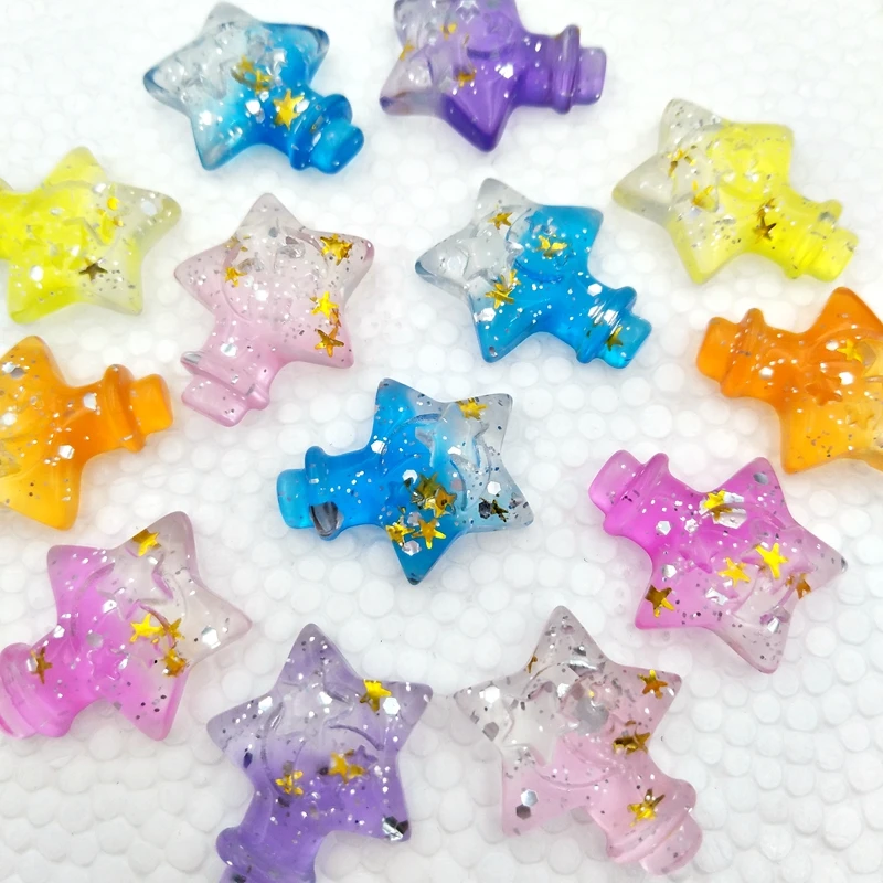 18 шт Kawaii милые юбки пачки со звездочками бутылка с плоской задней частью Смола