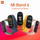 Глобальная версия Оригинальный Смарт-браслет Xiaomi Mi Band 6, 5 цветов, пульсометр, фитнес-трекер, водонепроницаемый Miband 6, кислород в крови, 2021