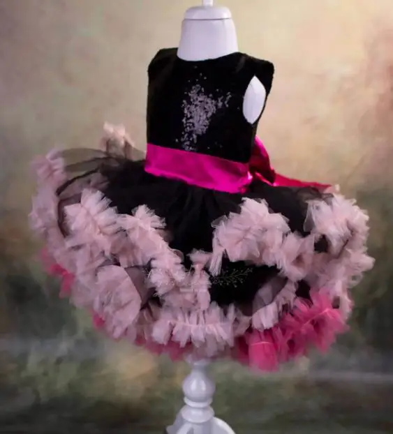 

Для маленьких девочек; Для дня рождения костюмы с круглым вырезом и блестками верхняя одежда, платье из тюля с цветочным узором для девочек; Детское платье "Принцесса" платье юбка-пачка для малышей наряд