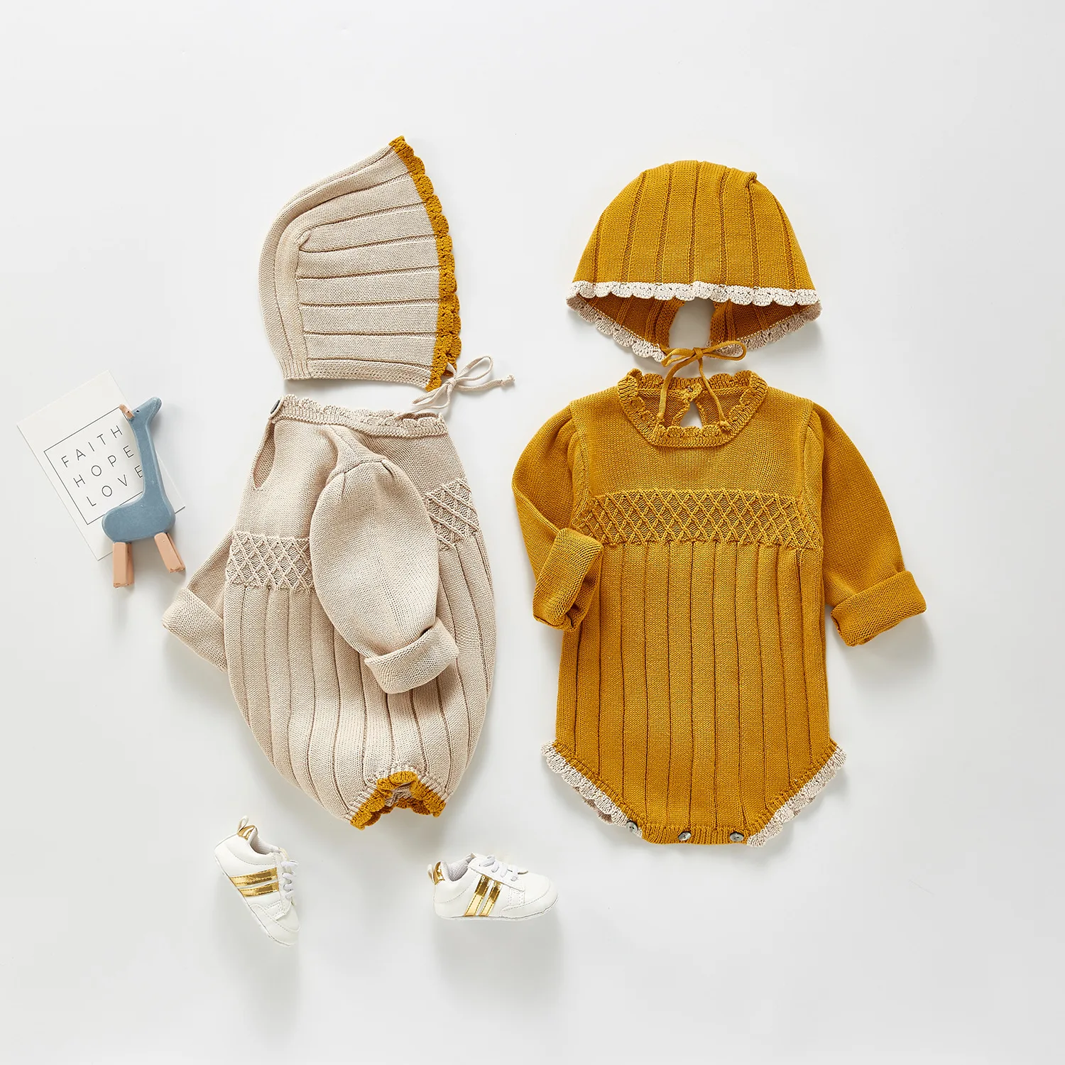 

Детский вязаный комбинезон с длинным рукавом, для мальчиков и девочек