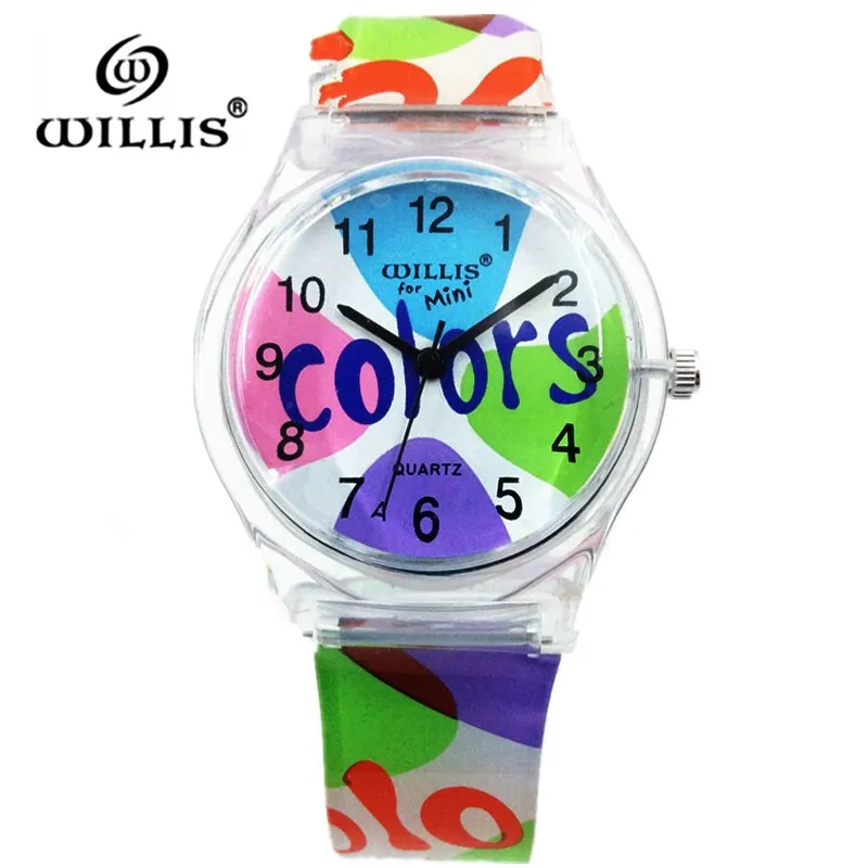 Fashion Woman Willis Quartz Watch Silicone Strap Design with kids waterproof Watches COLORS Cartoon Wristwatch Relogio Feminino | Наручные