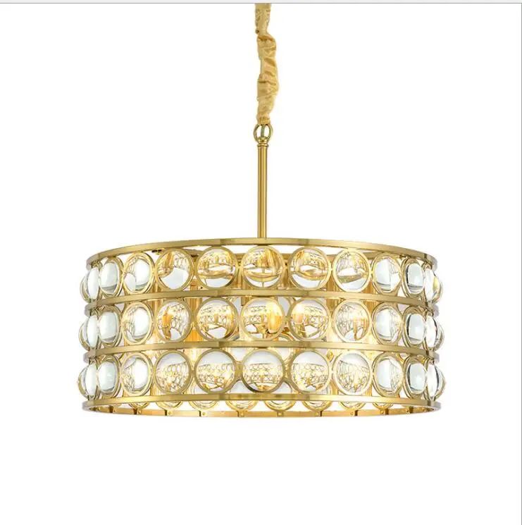 Пост современная роскошная креативная круглая Хрустальная подвеска шар лампа