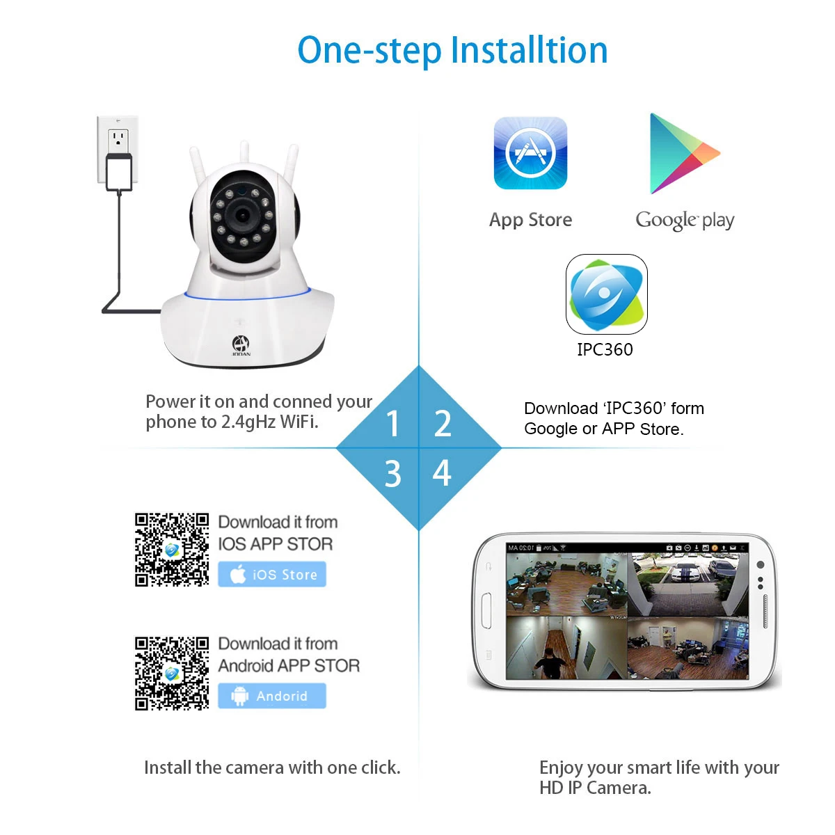 JOOAN ip камера wifi камера безопасности Детский Монитор 1MP 2MP cctv камера ip wifi мини камера 1080P камеры наблюдения