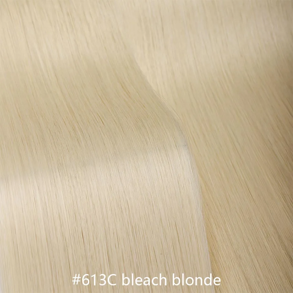 bleach blonde SNOILITE 26 дюймов Длинные прямые 5 клипс в одном куске Наращивание волос Синтетические зажимы в высокотемпературном волокне черный коричневый шиньон - Цвет: bleach blonde