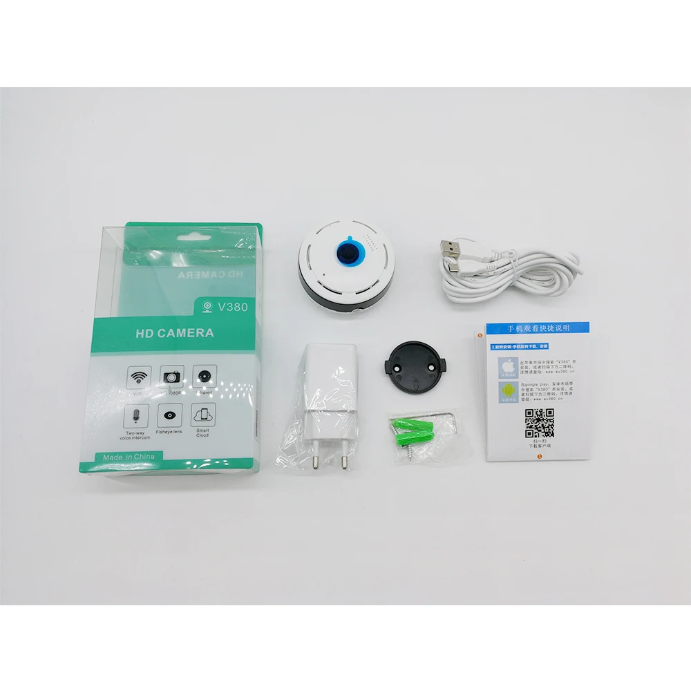 Мини-камера видеонаблюдения HONTUSEC с углом обзора 360 градусов 1080P Wi-Fi | Безопасность