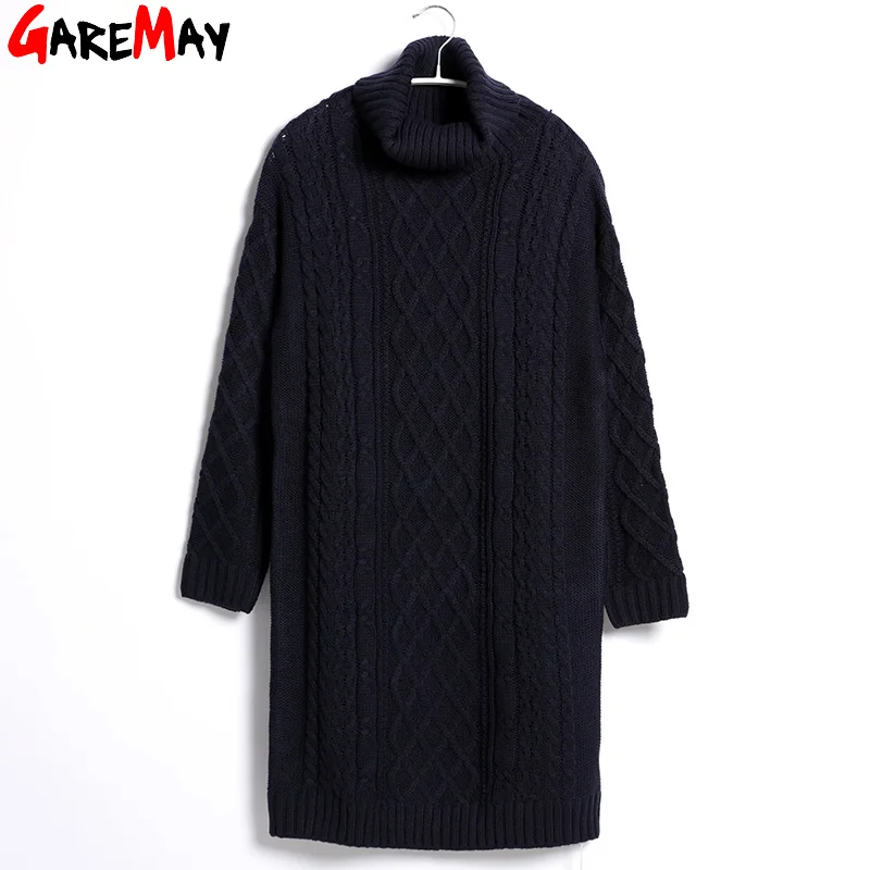Женский свитер GAREMAY пуловер с высоким воротником женское платье-свитер длинные