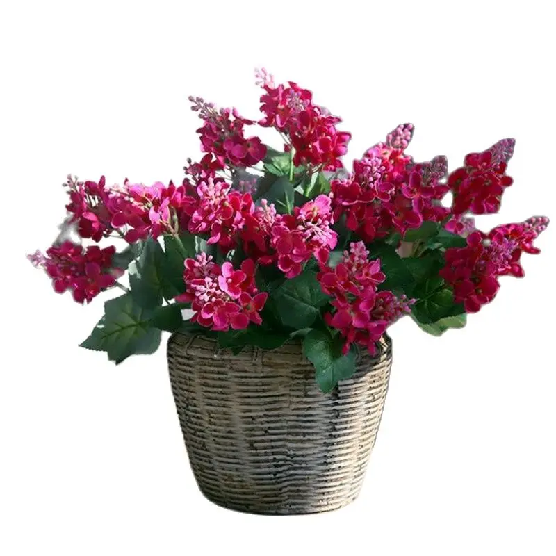 

7Pcs Fake Hyacinth (5 Stems/Bunch) 12" Length Simulation Hyacinthus Orientalis for Wedding Centerpiece 5 Colors