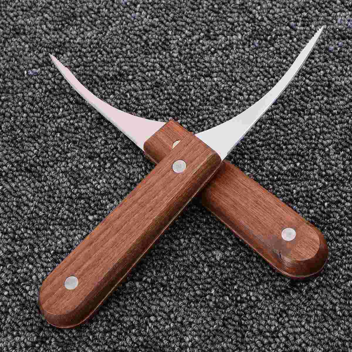 

2 шт., металлические приспособления для чистки креветок с деревянной ручкой